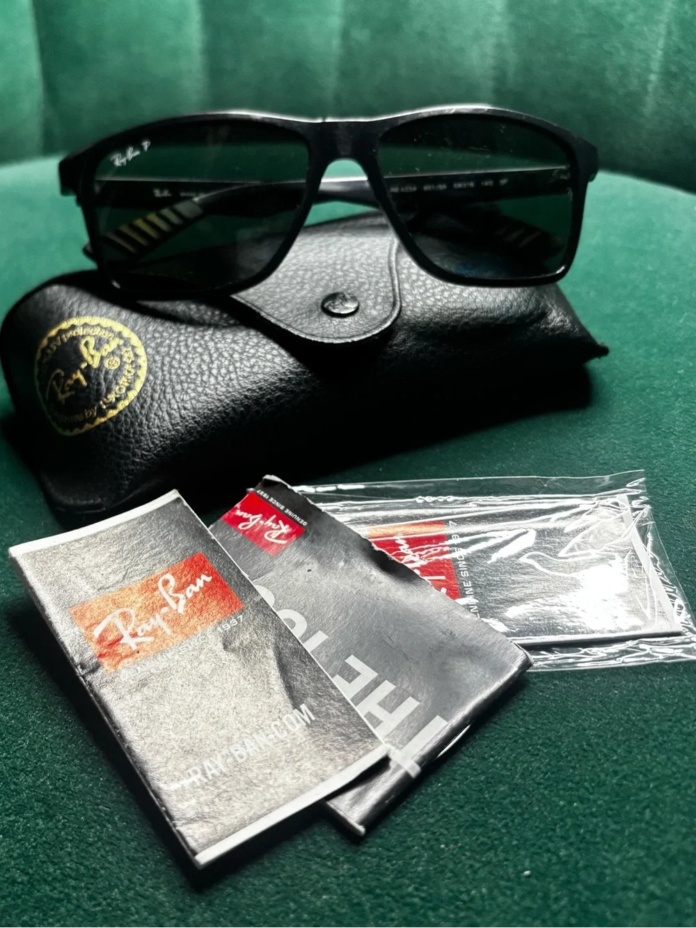 Ray-Ban RB4234 Black Polarized Sunglasses w/ Case